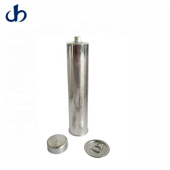 Empty Aluminum Cartridge Set With Stopper and Nozzle For Chemical Sealant Packing