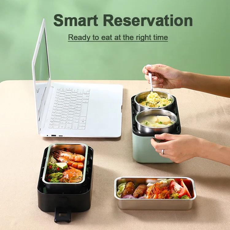 New Adult 304 Stainless Steel Multifunctional Heated Bento Lunch Box Electric Lunch Box Food Warmer For Office
