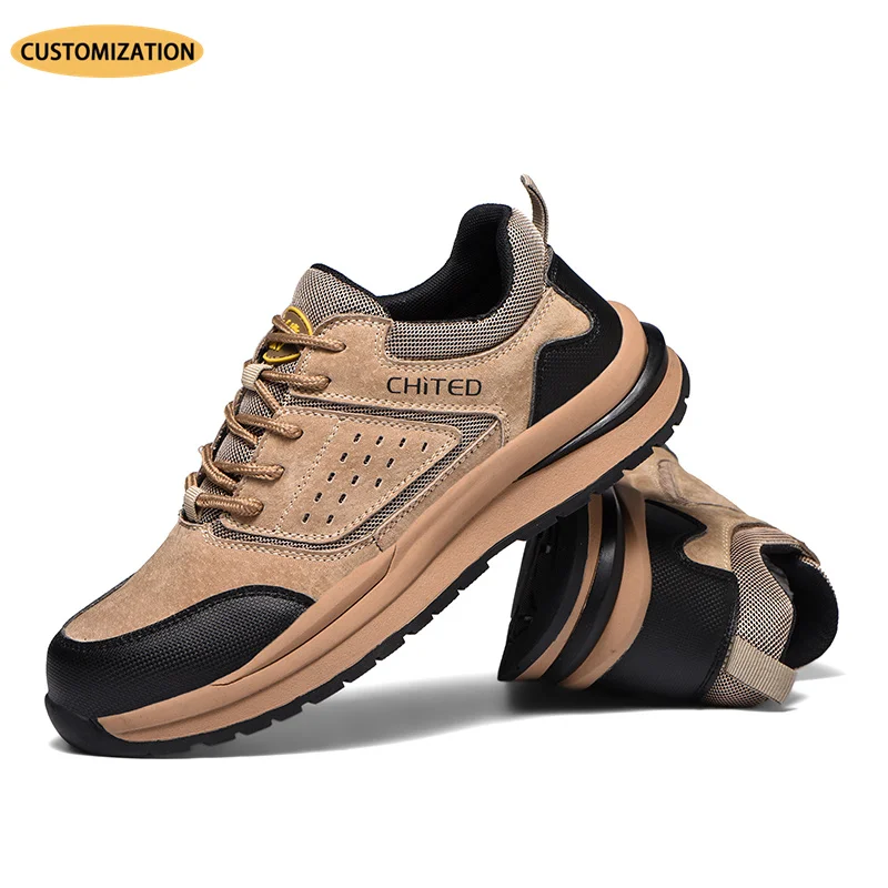Prevent Puncture Steel Toe Safety Shoes Industrial Working Footwear Leather Brand Safety Shoes work warehouse safety boots