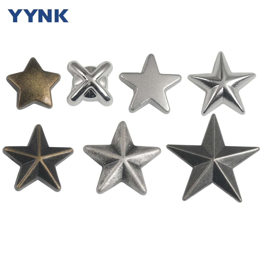 Fashion Punk Style Star-Shaped Pants Button Wholesale Custom Decorative Zinc Alloy Jeans Rivet for Bags and Accessories
