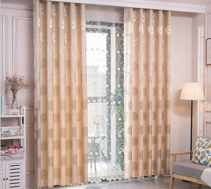 Popular Curtain Material Rolls Fabric Jacquard Curtain Fabric Blackout For Livingroom