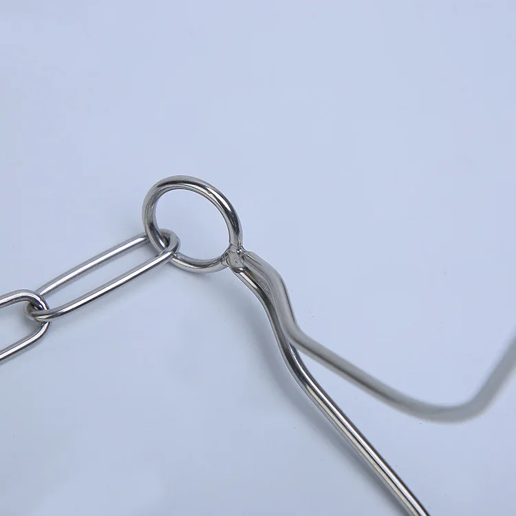 Customized Factory 2024 Dog Training Collar Stainless Steel Dog Training Chain Collar U-shaped Stimulation Control/Head-up chain