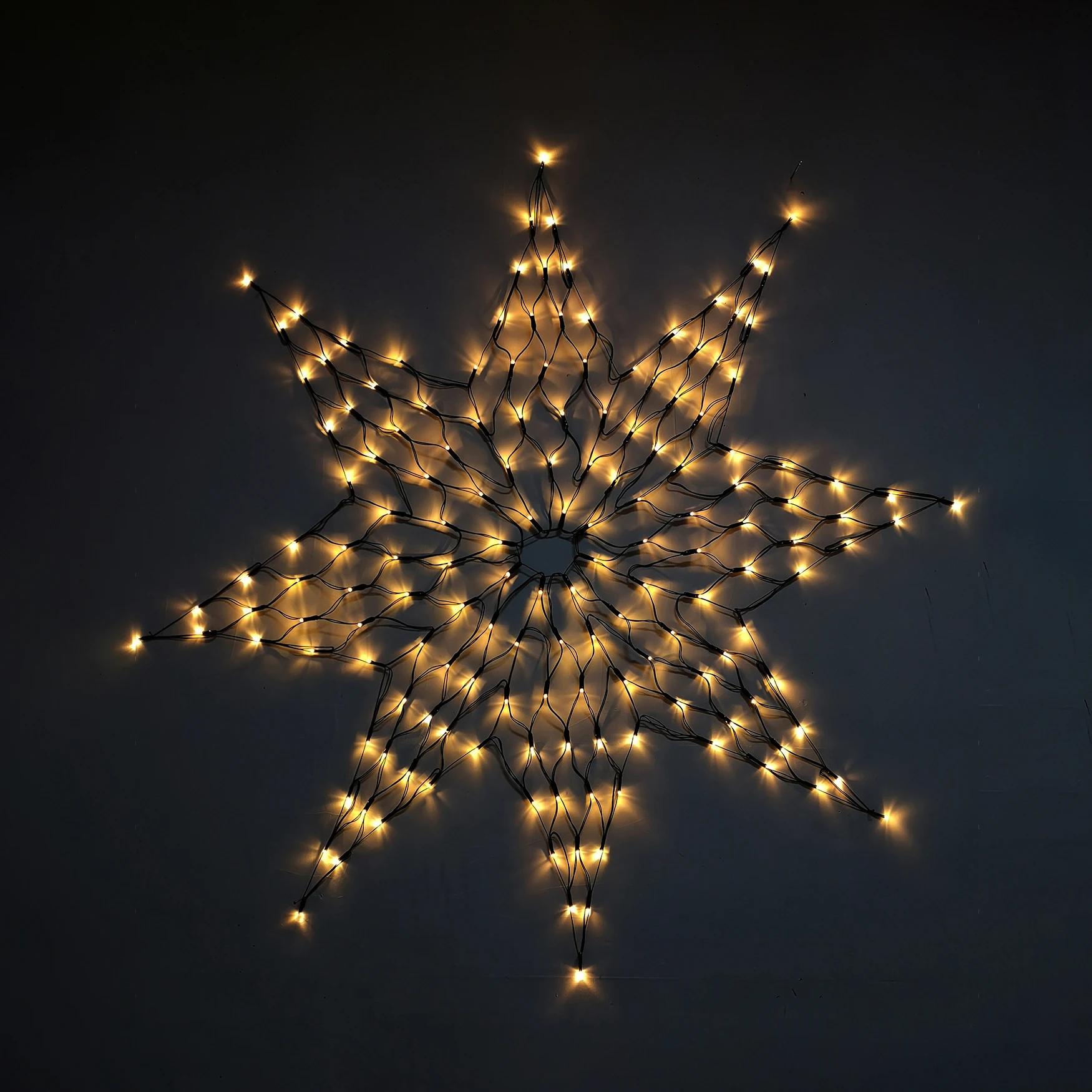 160L outdoor indoor christmas light chain LED light 8-points star net light chain