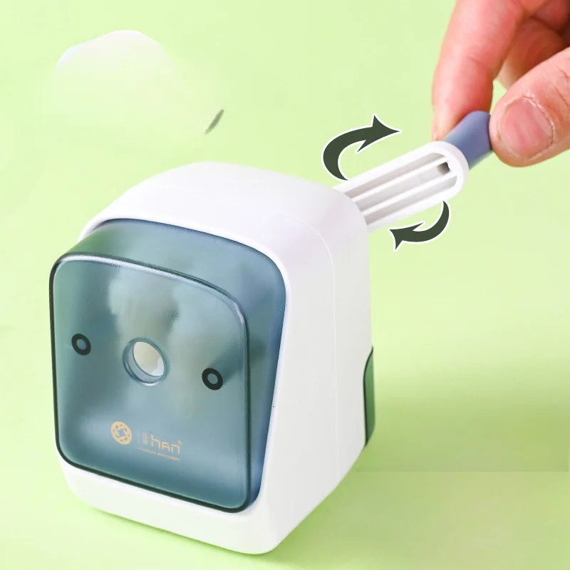 Pencil sharpener large diameter thick rod extra thick hole pencil sharpener hand crank cute stationery kawaii products