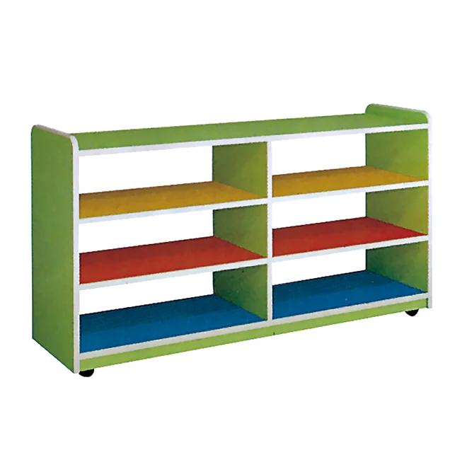 high quality Kindergarten furniture kids Bookshelf toy storage wooden Children cabinet