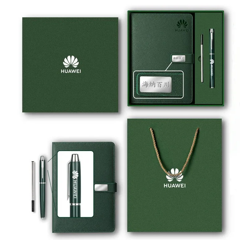 Wholesale Promotional Luxury Gift Items Notebook A5 Leather Journal Customized Business Office Diary Corporate Gift Set With Pen