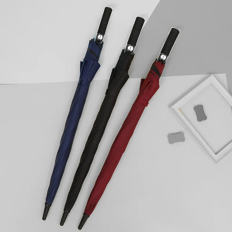 Customized Long Handled Golf Umbrella With Large Windproof And Sun Proof Straight Rod Umbrella