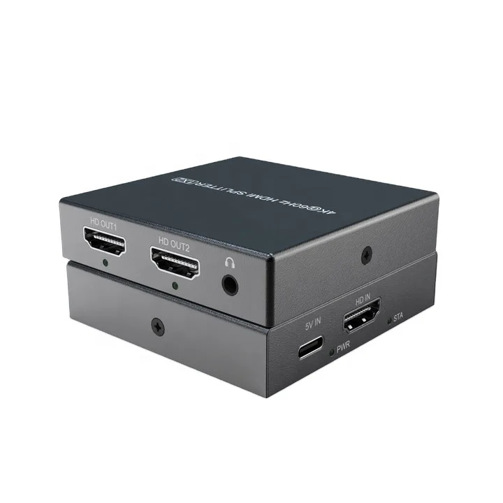 H102 C1 Hdmi Splitter 1 in 2 Out 1X2 Hd 4K60Hz 1X4 Video Switch 4 Port Hdcp2.2 4K30Hz 2K1080P Edid HDCP for HDTV