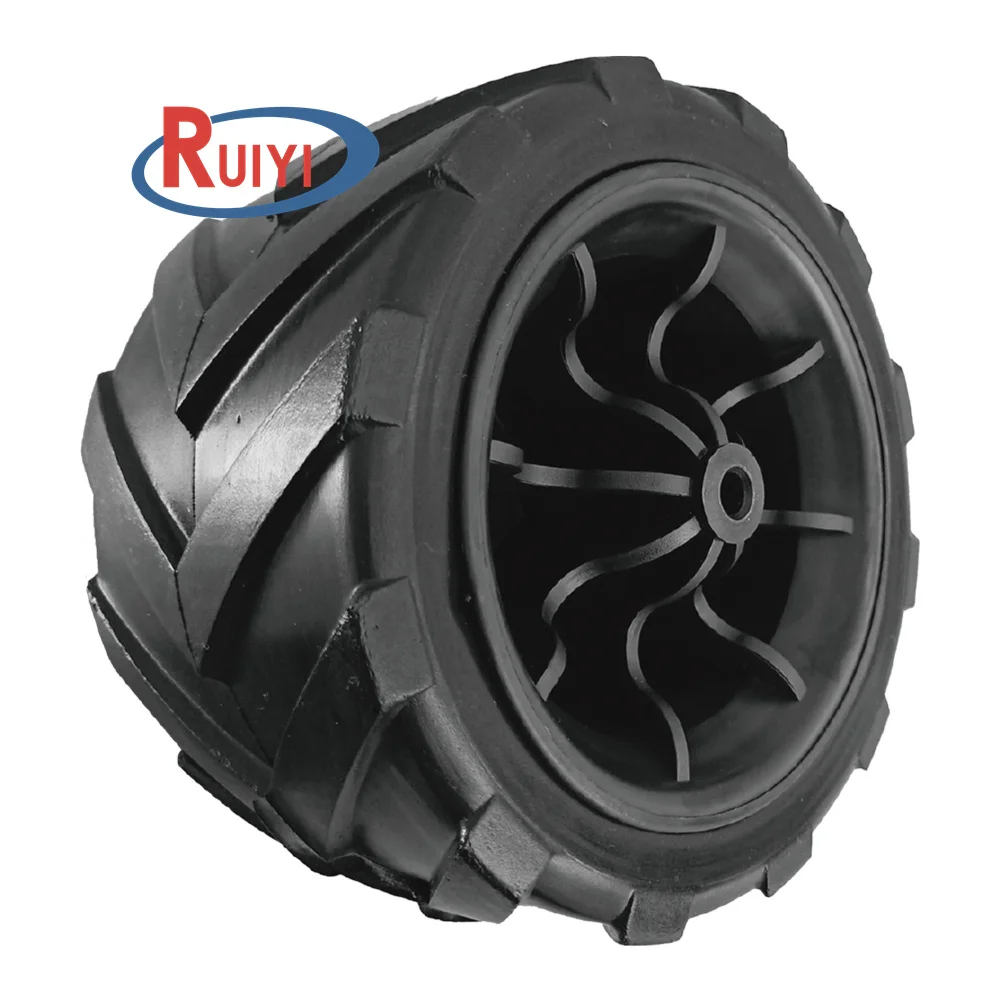 Polyurethane Foam Puncture Proof Flat Free Tire 7 inch Wheel for Beach Trolley 7x4 inch PU wheels