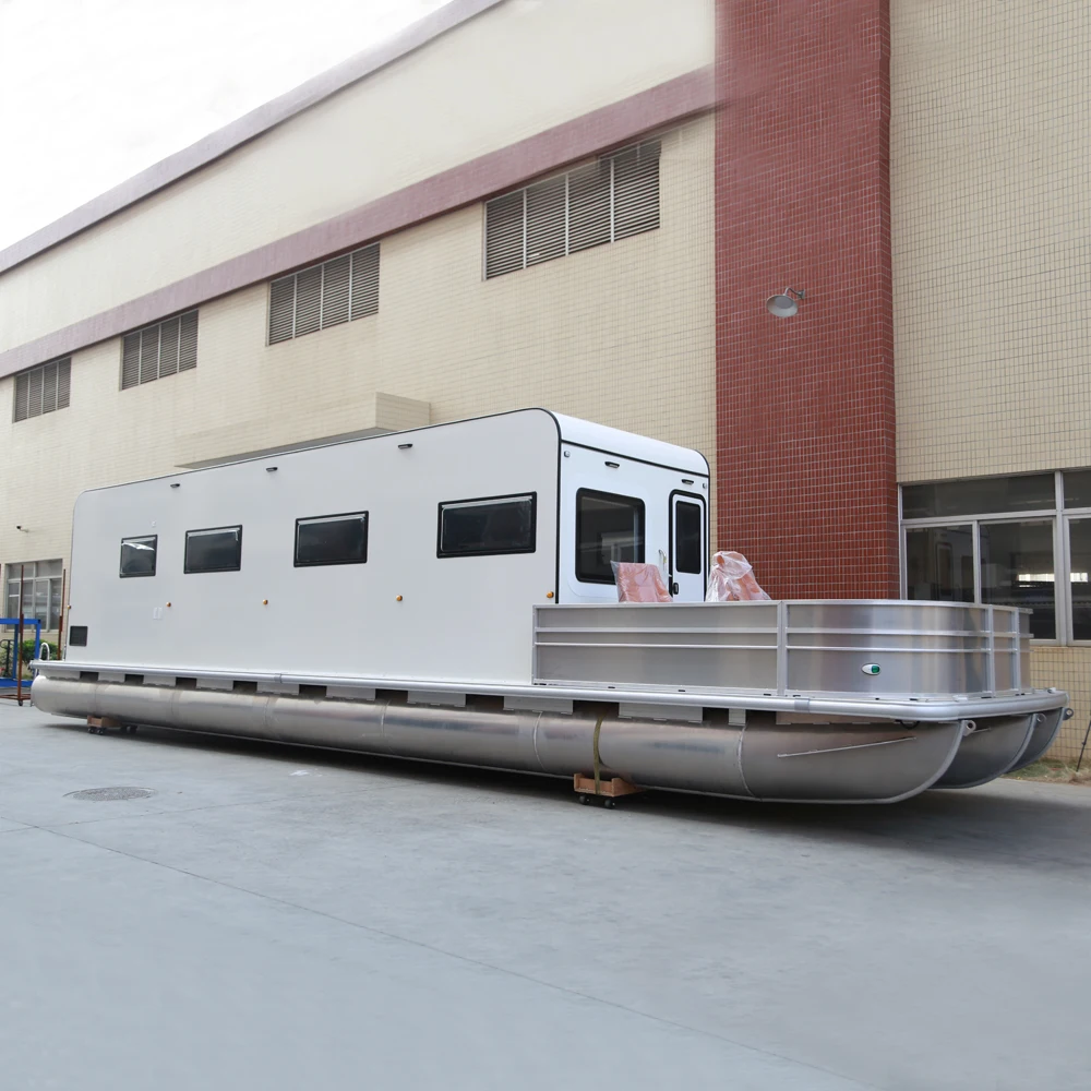New Made 43FT China Houseboat Luxury Floating Hotel With Bathroom and Kitchen