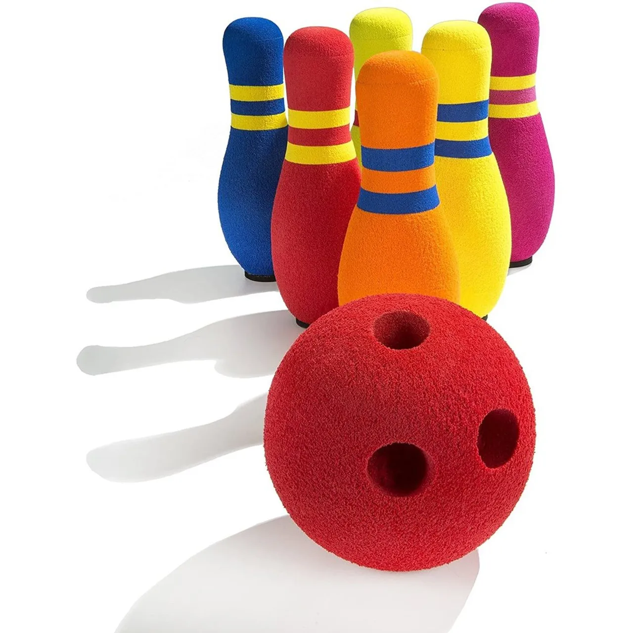 Bowling games indoor outdoor NBR Foam Bowling Game6 pins set 1 ball mini soft colorful foam kids bowling set