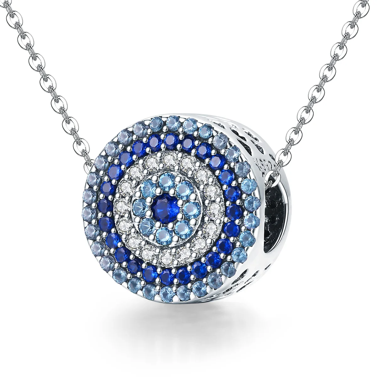 Quality 925 Sterling sivler Turkish evil eye blue eye pave setting wholesales beads supplier