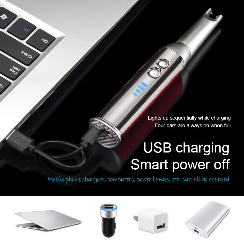 Wholesale high quality exquisite long handle lighter cigarette electric lighter usb lighters