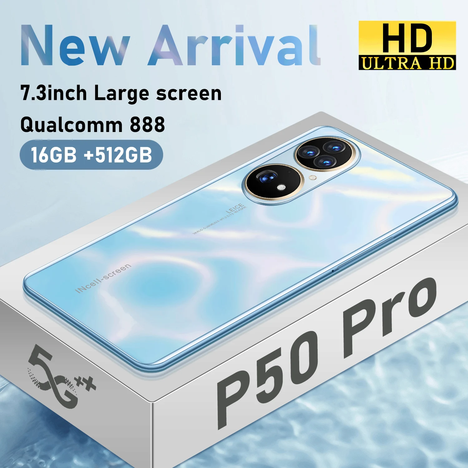 Hot Selling P50 PRO Unlocked 32+64MP 10 Core Dual SIM 16GB+512GB Cheap Smart Phone 7.3 inch Android 10.0 Mobile SmartPhones