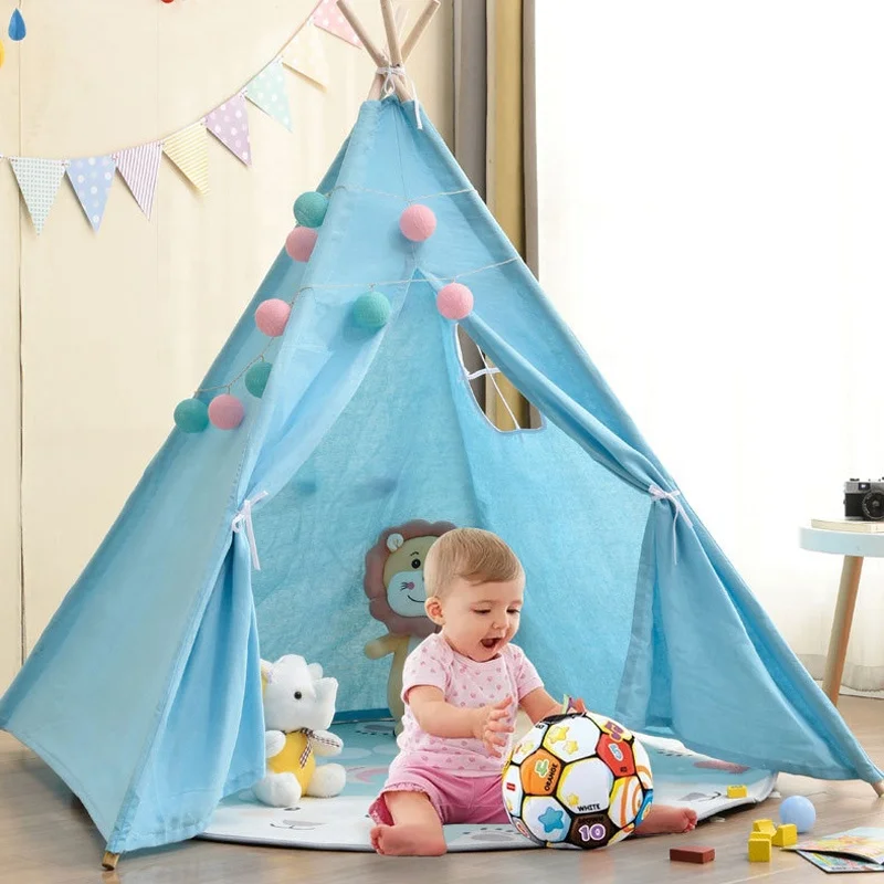 2024 New Hot Sales Factory wholesale Indian Small Folding Sensory Blackout Play House Indoor And Outdoor Cotton Toy Kid Tents