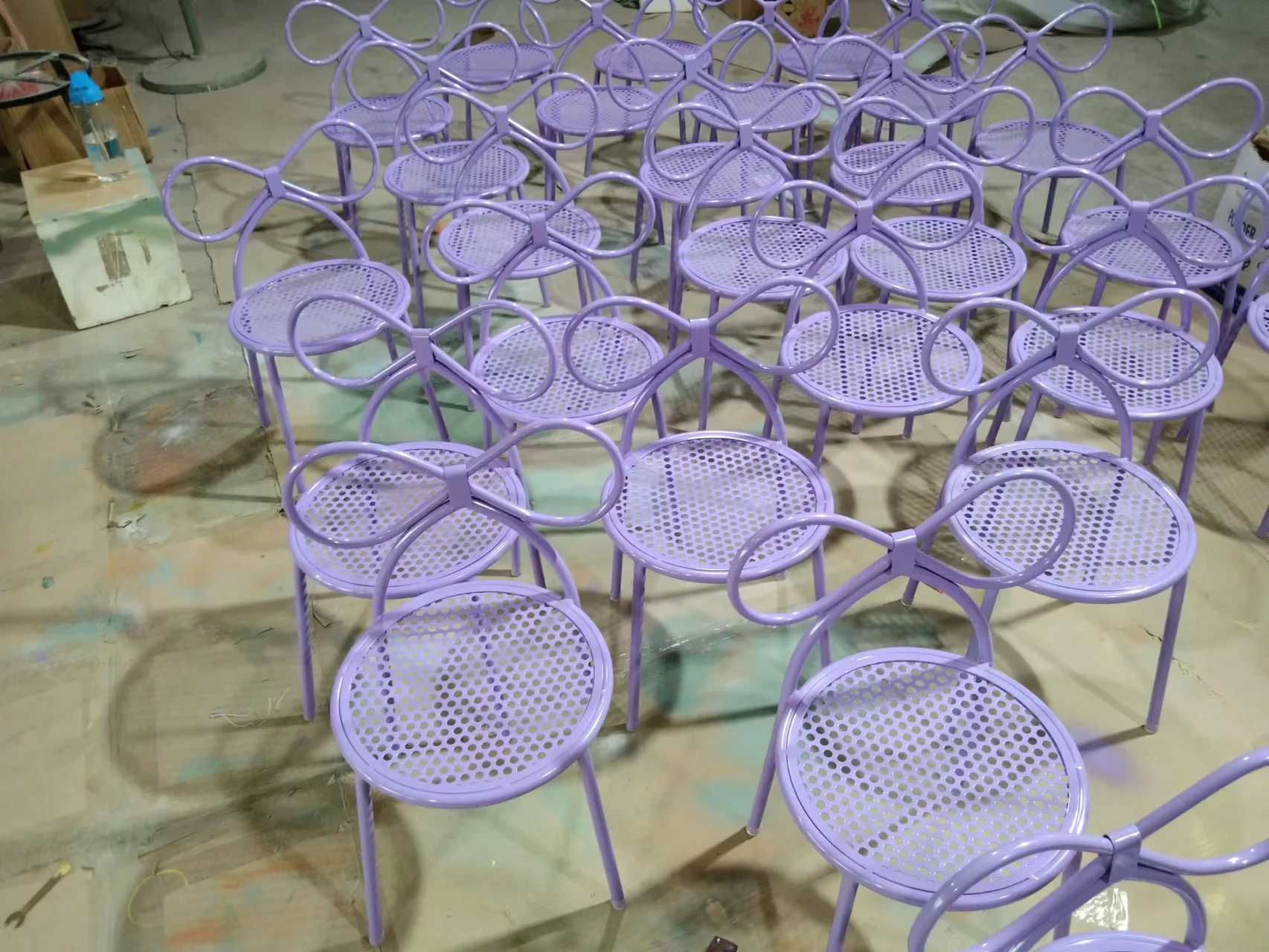 Wholesale kids bow knot chair party chair iron with seat cushions special decorative for Party event