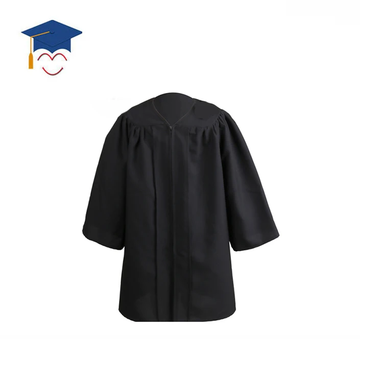 PHOEBEE High Quality Children Clothes Dresses Sets Black Matte Kids Graduation Gown Cap And Stole