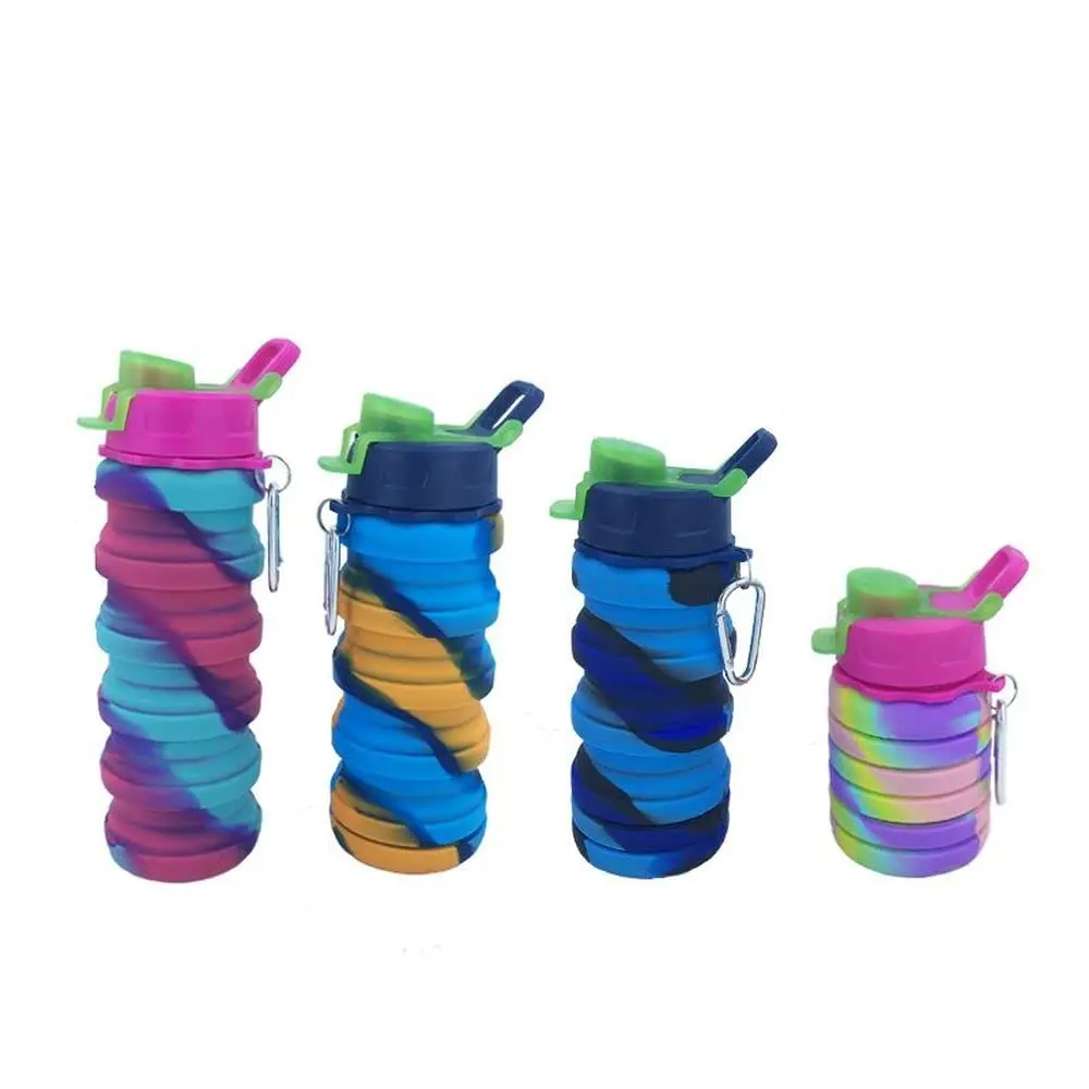 New Novelty Silicone Drinking Collapsible Water Bottle Travel Outdoor Foldable Water Bottle