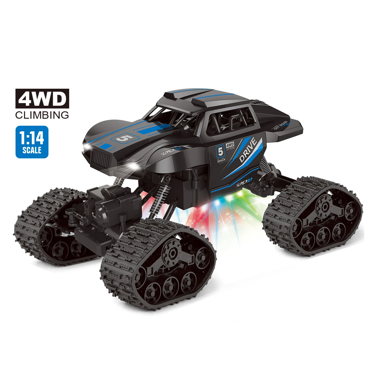 2 4 ГГц 1/14 4WD пульт дистанционного управления автомобиля с подсветкой и пульверизатором RC режим скорости для детей
