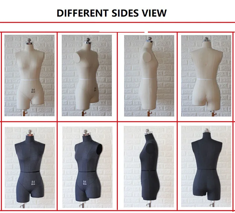 Fabric Dress Form Sewing Adjustable Linen Half Mannequins Female Mannequin Torso