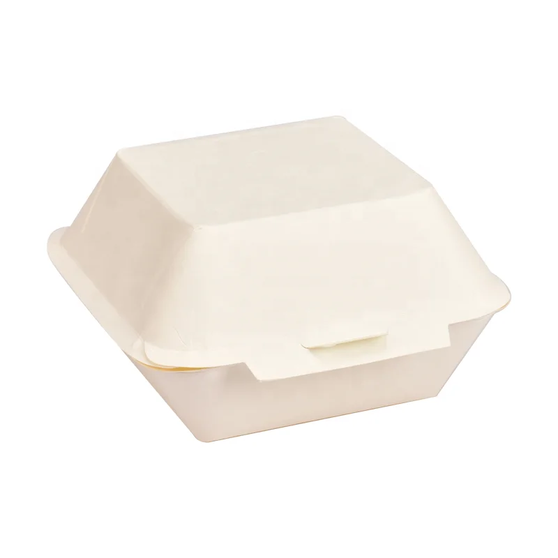 Custom greaseproof foldable paper fast food burger packaging box