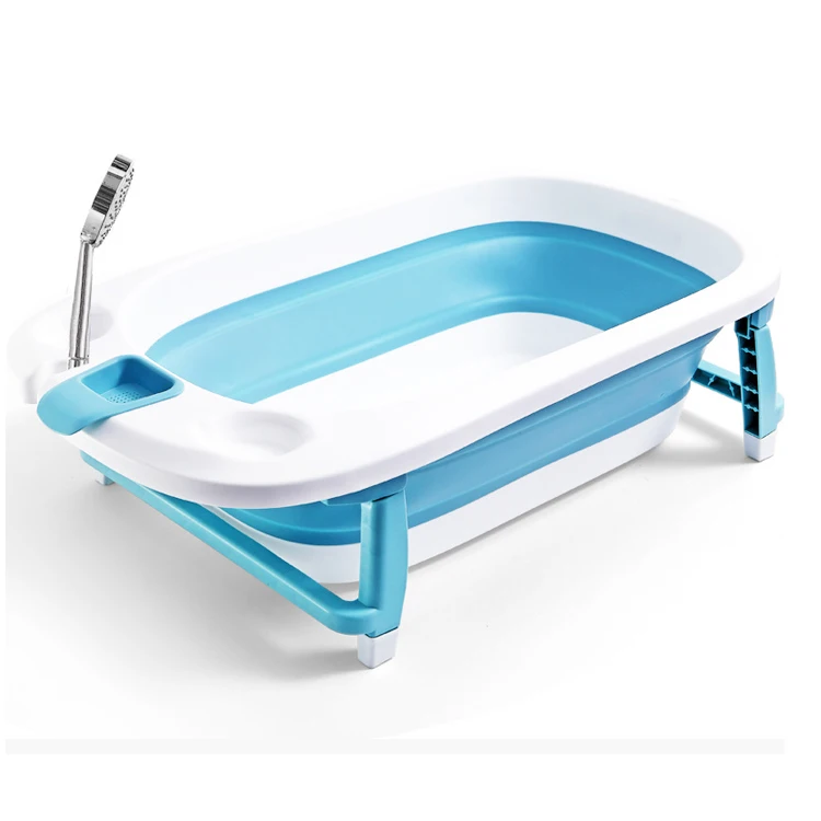 Портативная пластиковая Маленькая детская Современная Складная Ванна для новорожденных с подставкой