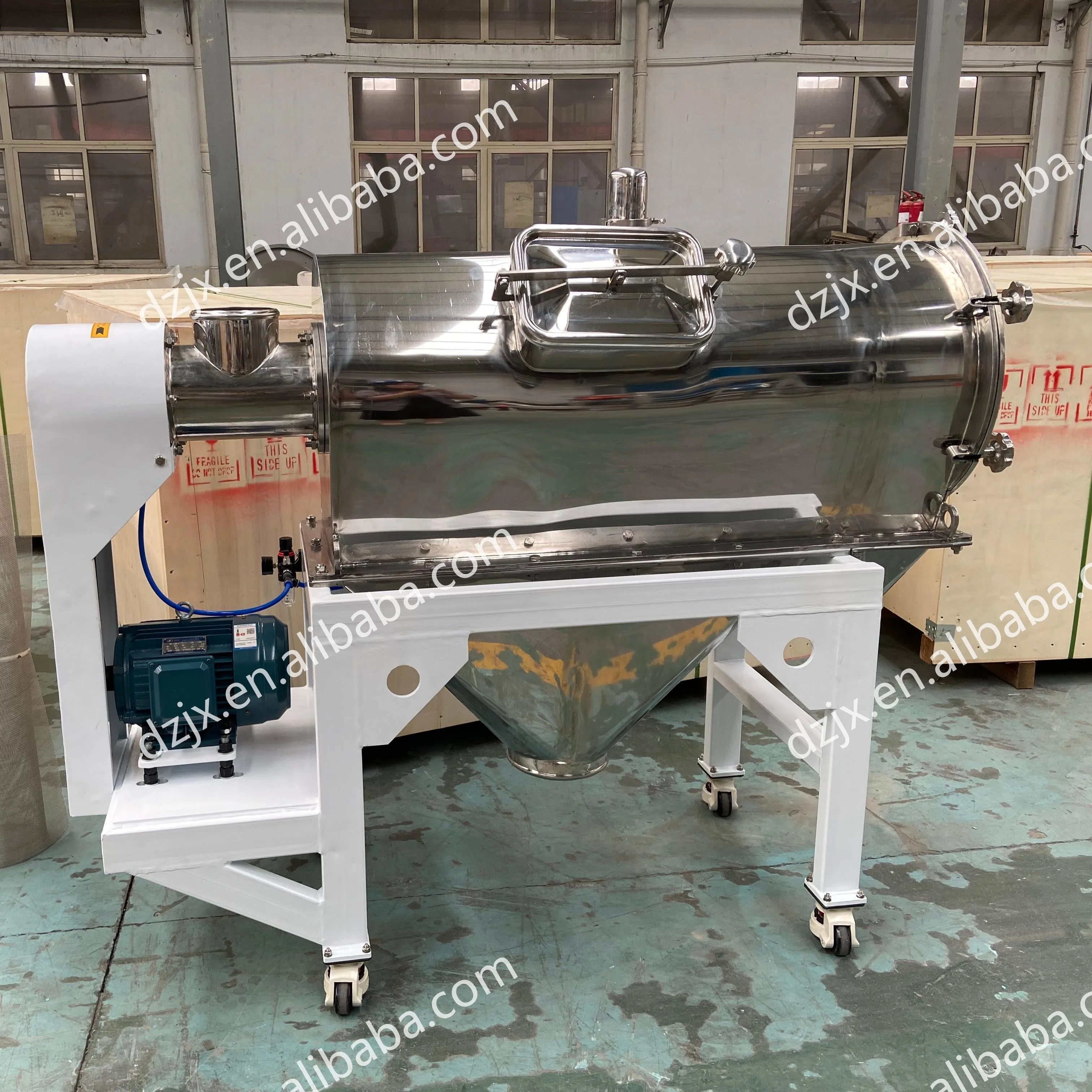 DZJX Electric Sieve Inline Centrifugal Metal Sieve Professional Flour Sifter For Grading Sorting Separating Baobab Separator