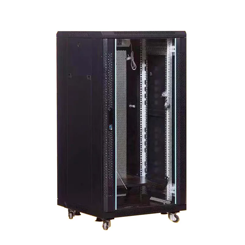 19 Inch 18U Network Cabinet Server Rack Enclosure with Glass door