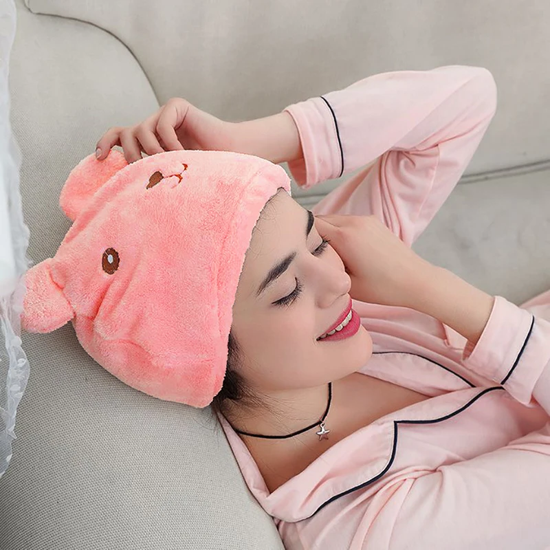 
Animal cartoon Turban Shower hat Hair Towel Ultra Absorbent Twist Hair for Women Drying Curly Long & Thick Hair 