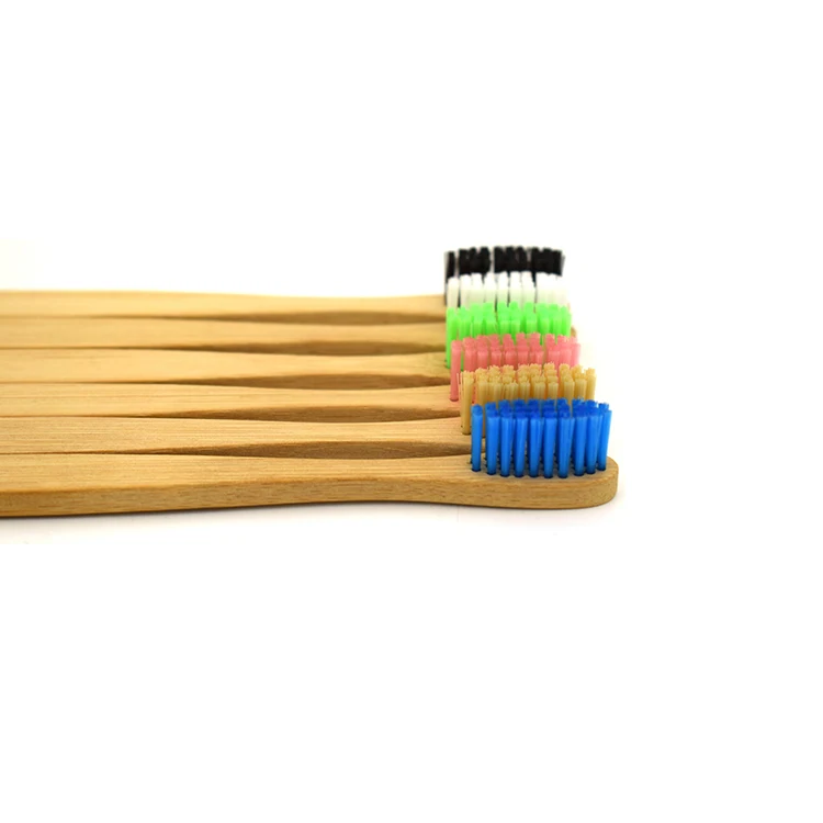 
Good Quality Eco Friendly Wholesale Wooden Custom Logo Biodegradable Bristles Wooden Toothbrush Charcoal 