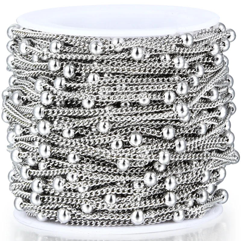 New Arrivals Bead Chain For Wholesale Women Men Special Design Low MOQ Chains Links For Necklace Bracelet DIY  Jewelry Making