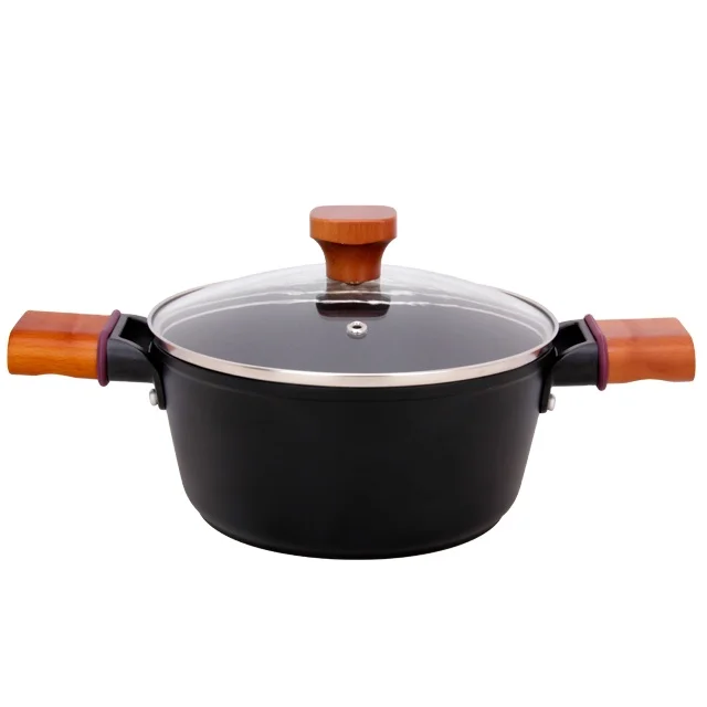 Алюминиевая кованая Антипригарная посуда Голландская духовка с крышкой антипригарная Кастрюля 5 кварт кастрюля для супа Гранитная