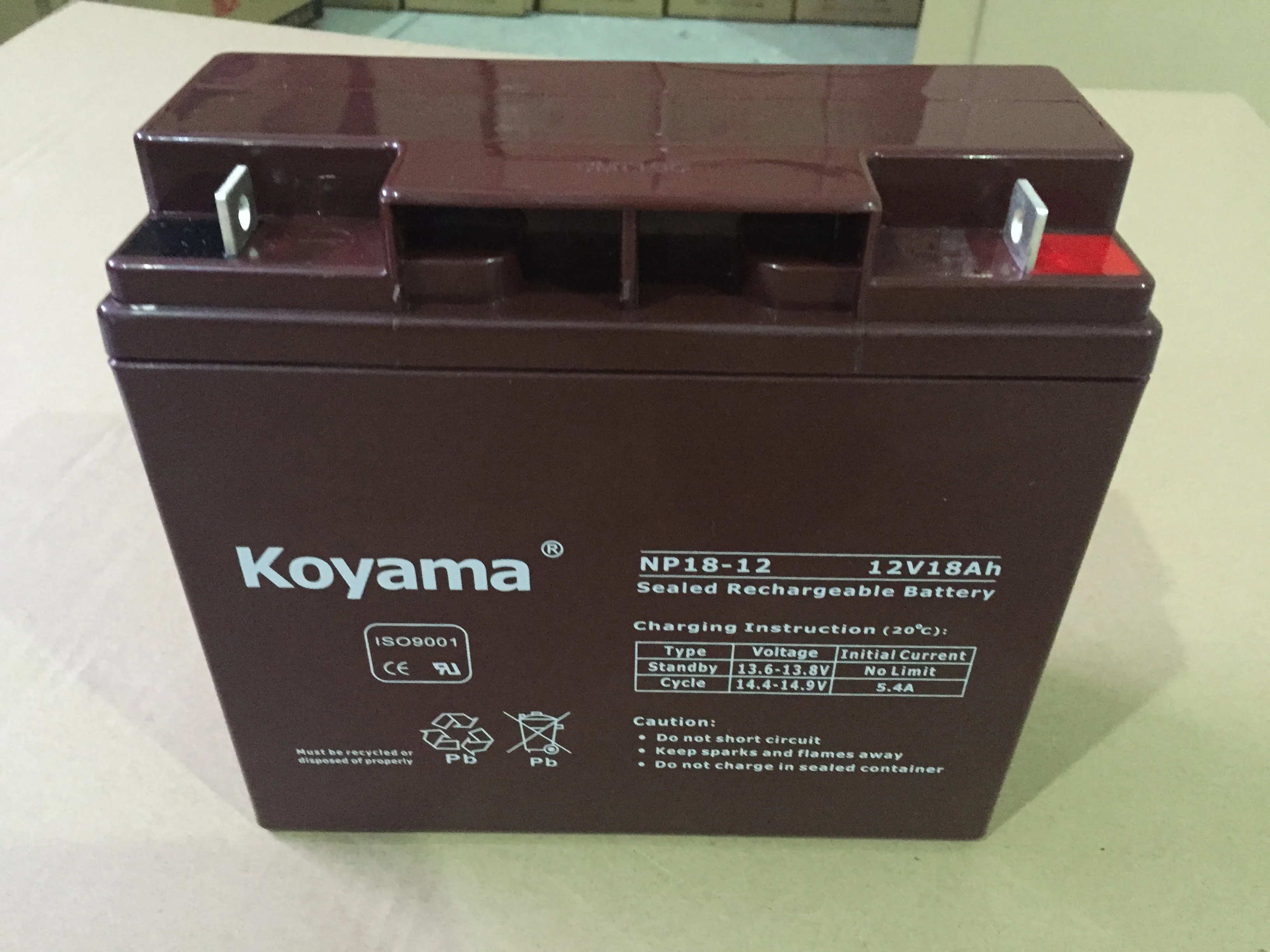 12V 18AH E-bike / E-Motor / Scooter AGM lead acid battery ups battery