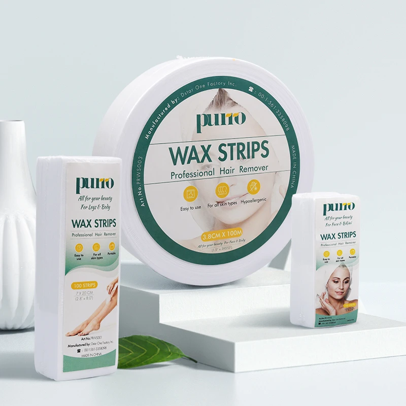 
PURRO Cheap Small Size Facial Disposable Waxing Hair Removal Wax Strips 