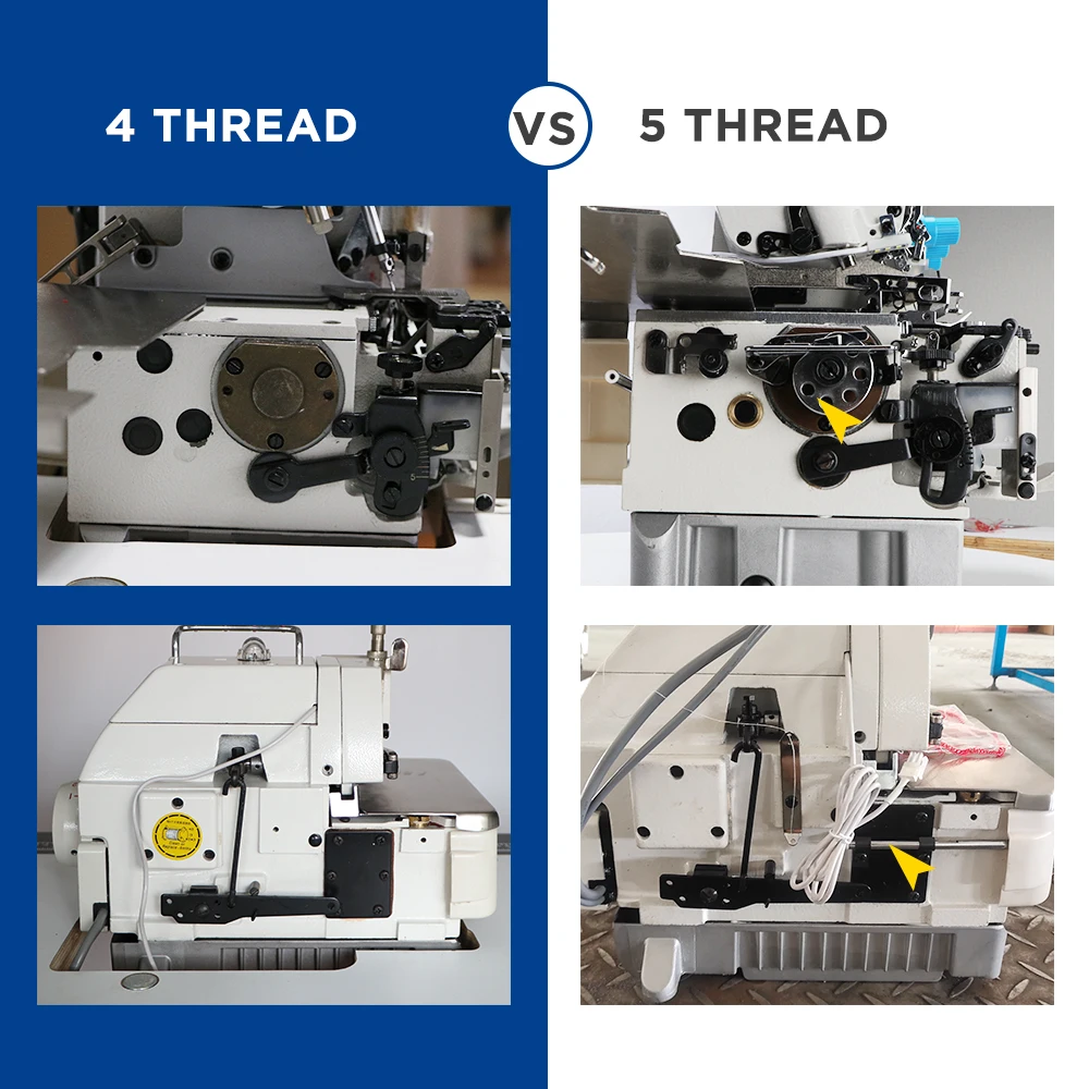 MC EXT5214UTD China heavy duty high-speed fully automatic 4 thread overlock sewing machines with variable top feed
