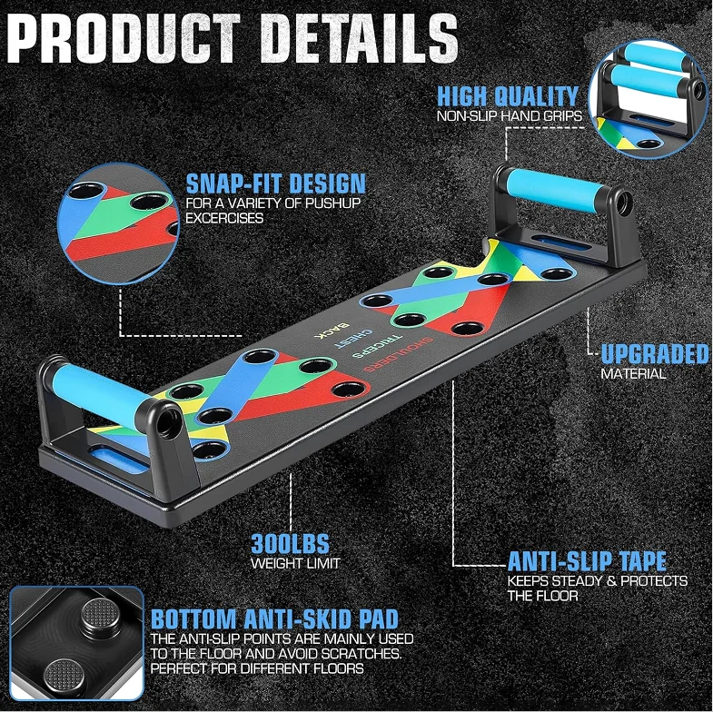 9 in 1 multi-functional push-up male fitness equipment home training chest muscle arm core muscle shape training board