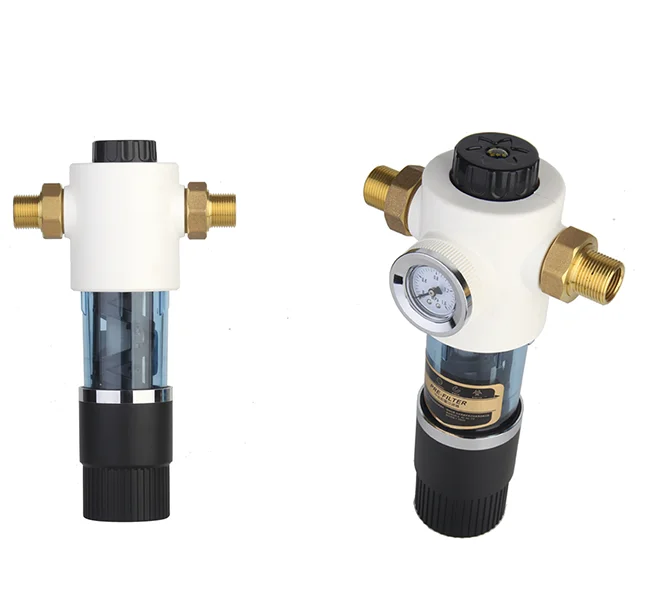 40 micron Auto Backwash Wholehouse stainless steel mesh water prefilter with manometer