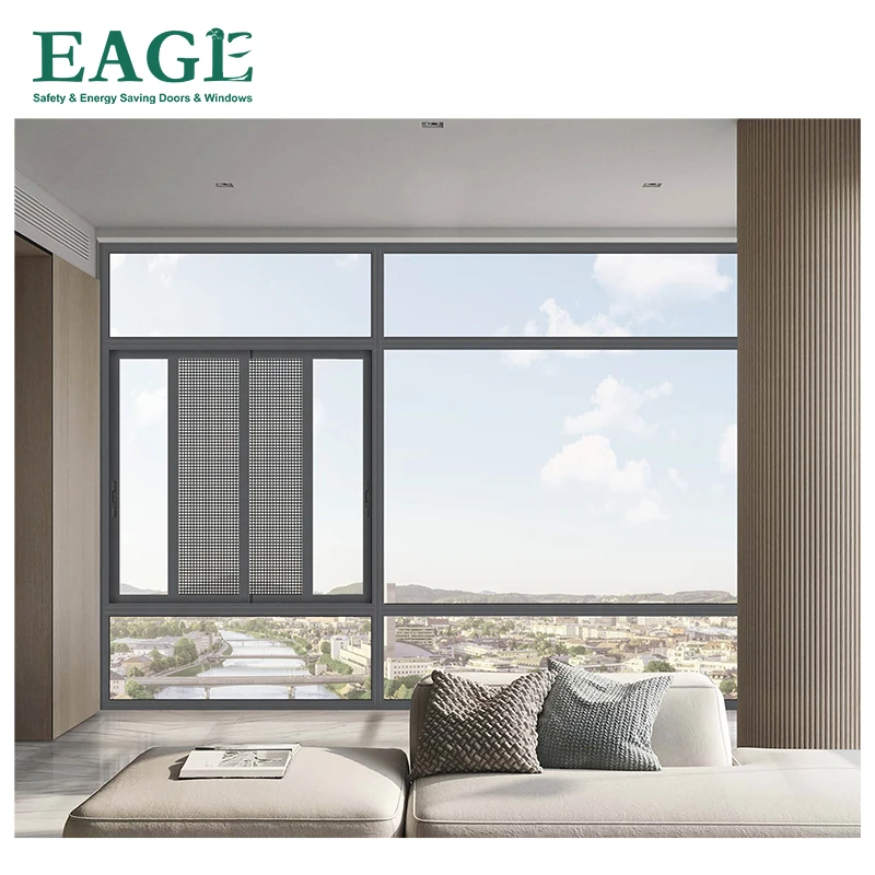 EAGLE Energy-saving heat insulation sliding glass window sliding window foshan factory window price