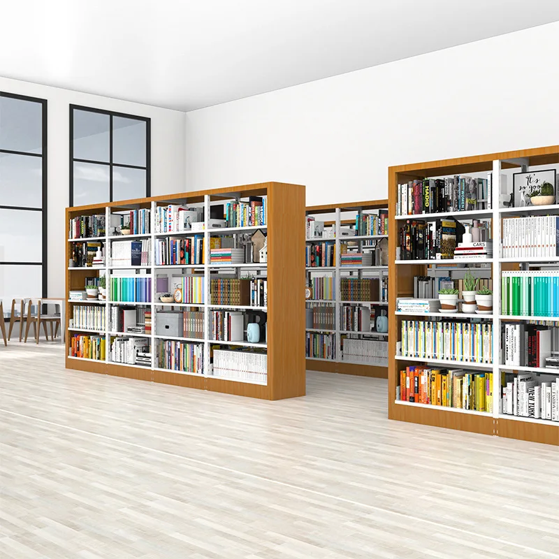 Modern Library Bookshelf Furniture Reading Room Bookstore Rack