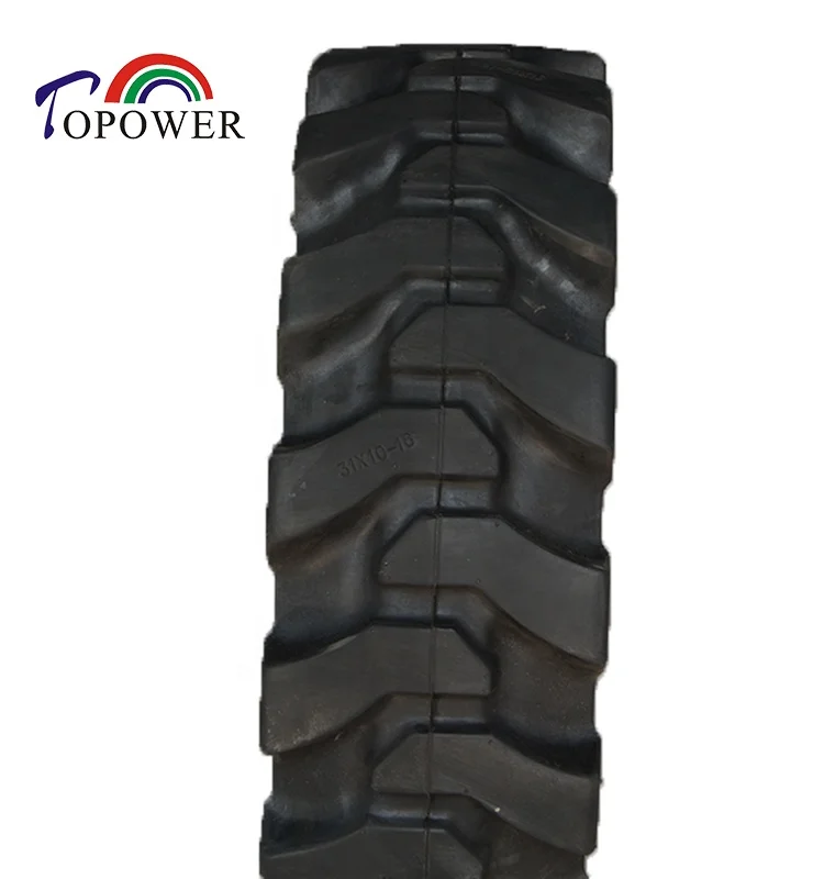 High Quality 31x10-16 Anti-puncture Solid Rubber Tires Skid Steer Loader Tire with Rim