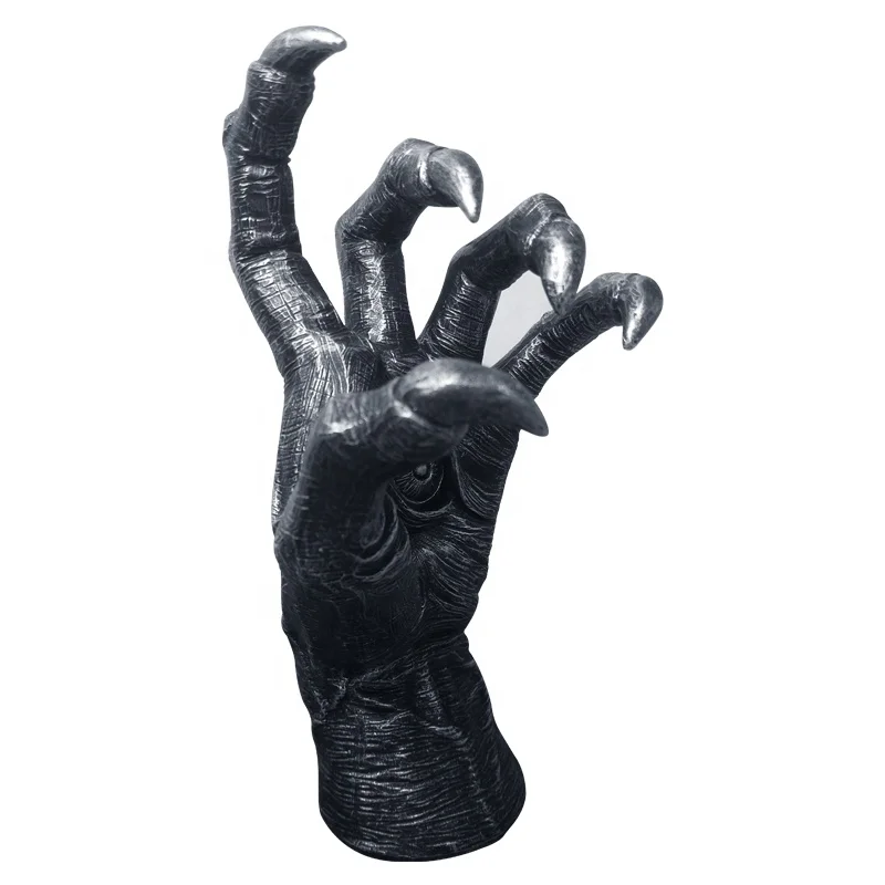 resin demon craft halloween pendant home living room ornaments hand shape sculpture folk crafts OEM desk decoration