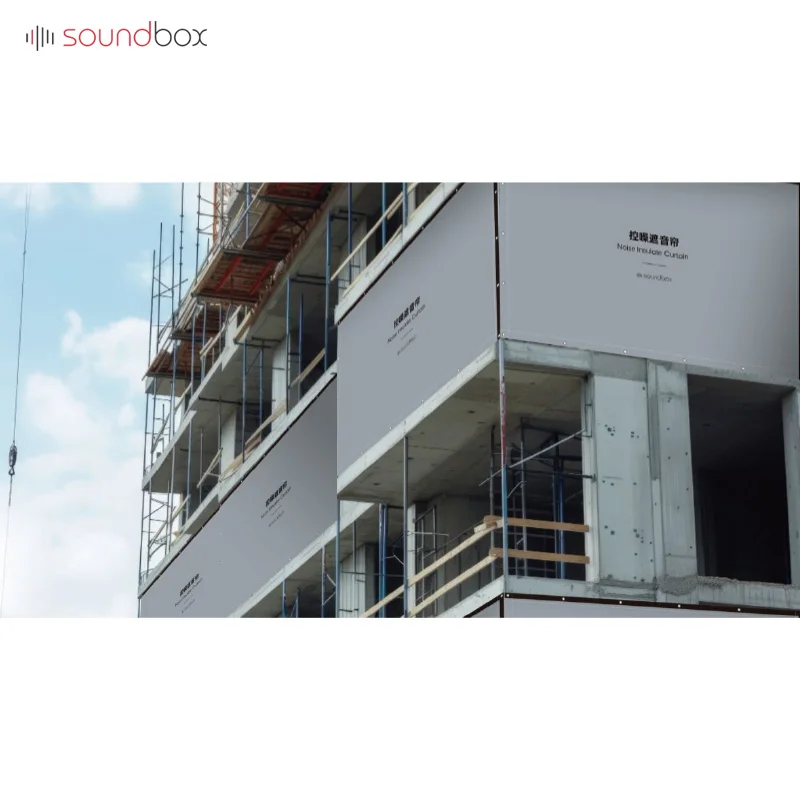 Soundbox sound barrier acoustic curtains soundproof acoustic sound blanket for workshop road construction