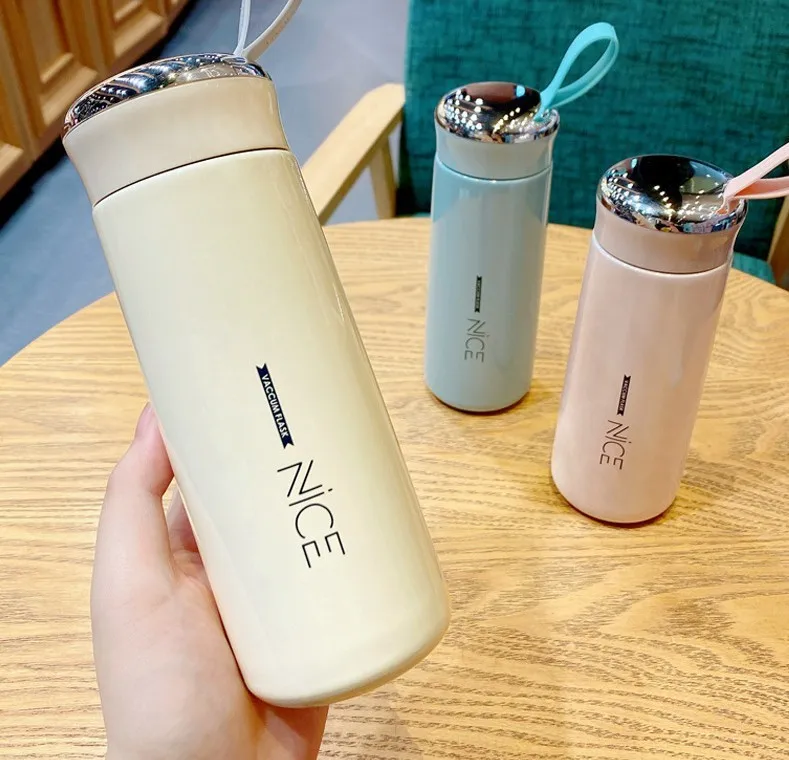 Wholesale Custom Double Wall Thermo Glass Water Bottle Creative Gifts Mug with Lid