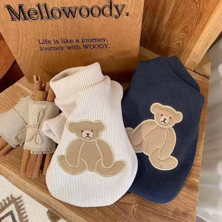 wholesale Korea ins pet Cat autumn clothes Teddy Bichon dog winter Warm clothes Dog knitted sweater jumper