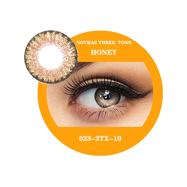 Wholesale 14.2MM Yearly natural cosmetic contact lenses colored contact lenses green