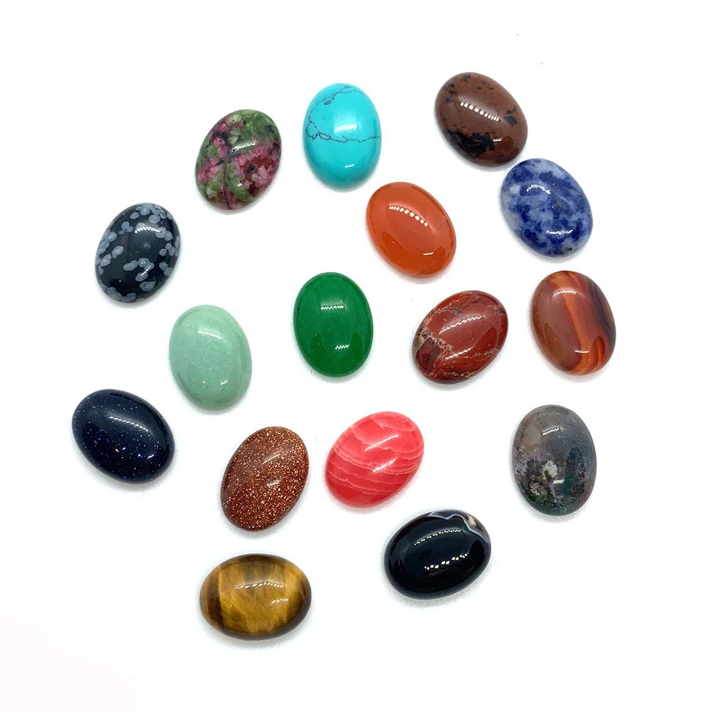 Factory Natural Gemstone Oval Cabochons Natural Stone 18x25mm Oval Tiger Eye Amethyst Lapis Howlite Cabochon