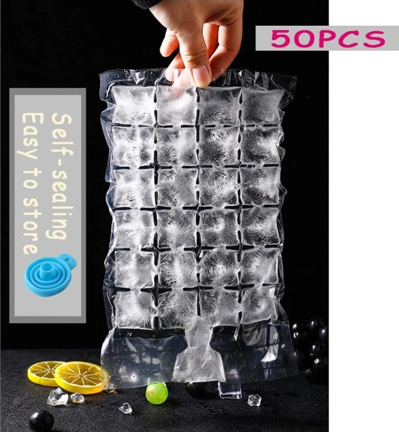 Wholesale Customized Clear Disposable PE Plastic Ice Bag With High Quality