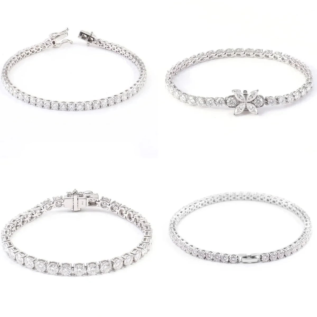 Eternity Tennis Diamond Bracelet Lab Grown Diamond Tennis Bracelet With Luxury Design Bracelet 18K White Gold For Women