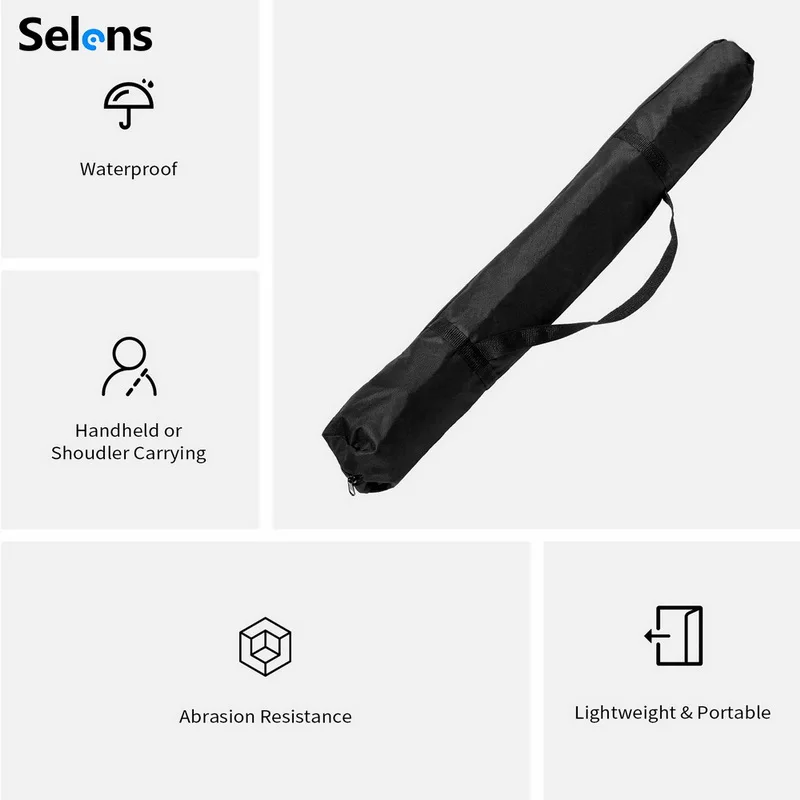 Selens 85cm 33.4in Studio Light Stand Portable Carrying Bag Case with Strap for Tripod Umbrella Studio Light Stand Monopod