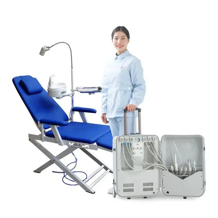 factory price portable dental chair with air compressor portable best dental stool Dental chair hy1037